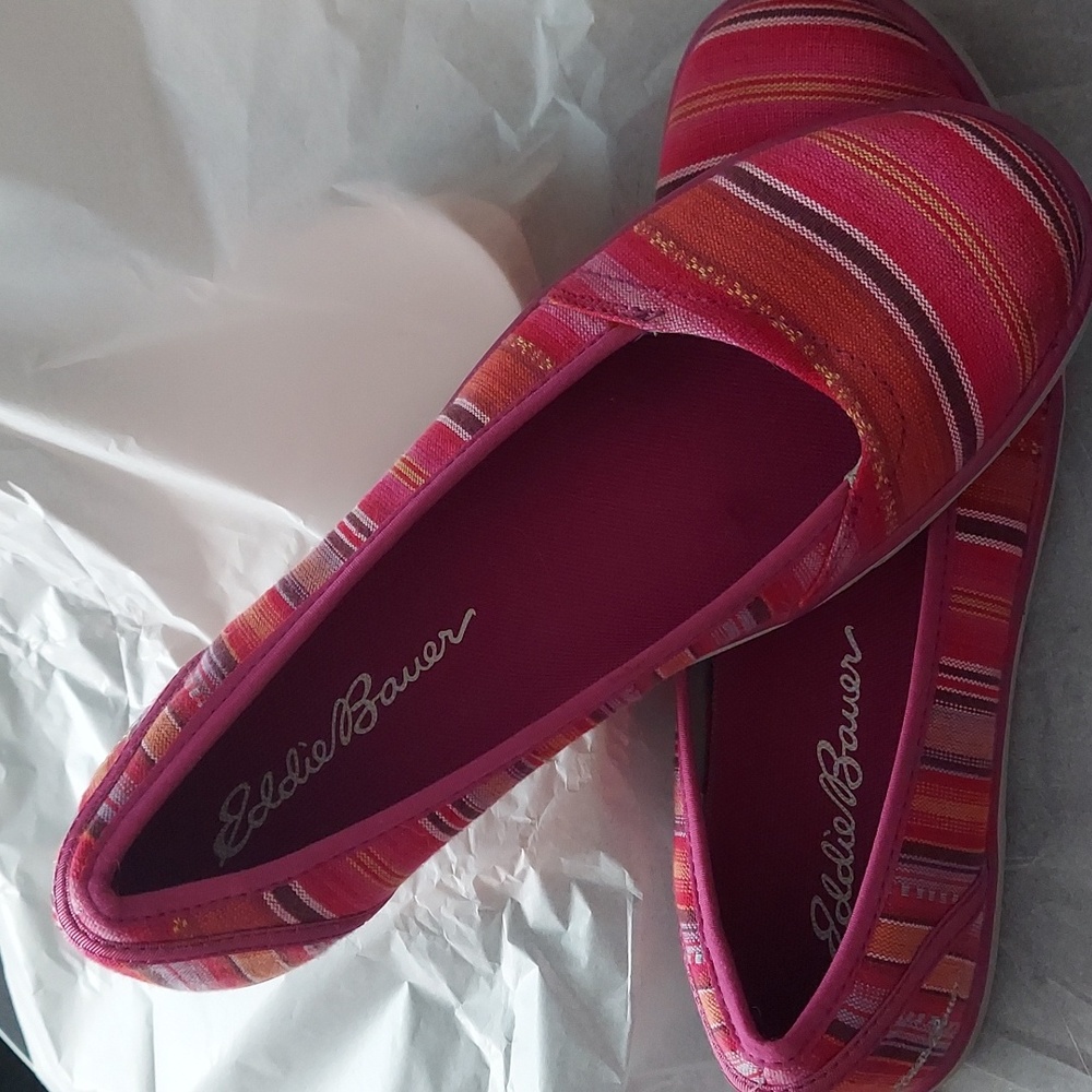 Canvas Shoes Ladies 9.5 Eddie Bauer Dock flats lightly worn
